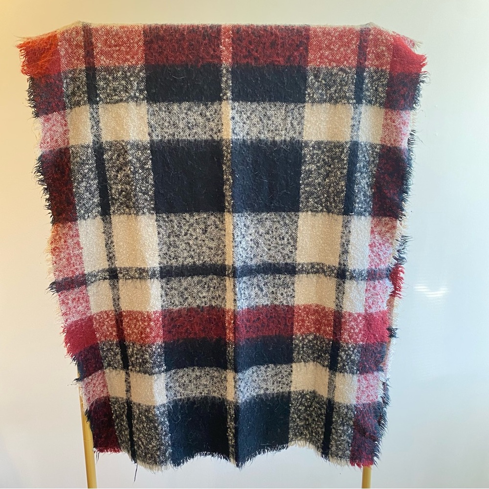 Plaid Fringed ZARA scarf